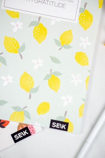 Seik Bulletjournal Citrons - Bujo avec classeur à anneaux