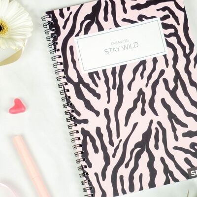 Bullet Journal / Dotted Notebook avec reliure spirale - Dream big and stay wild