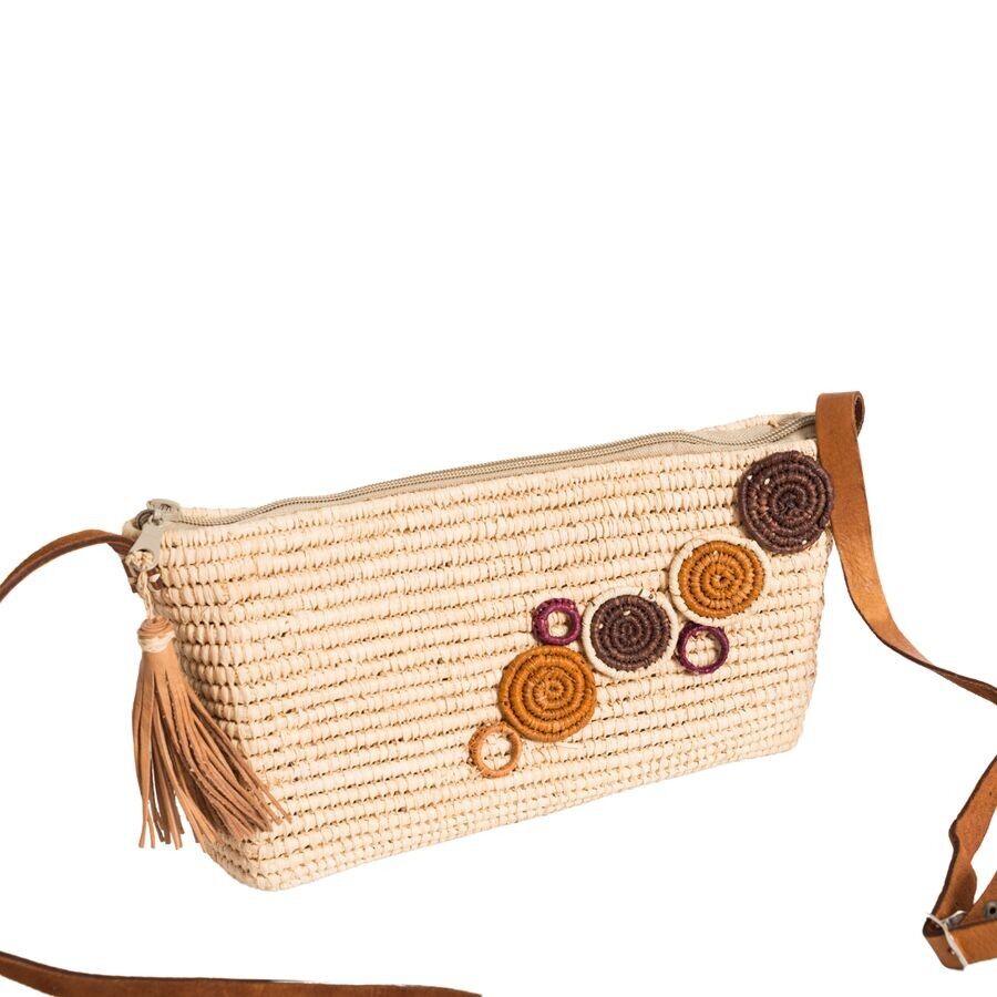 Handmade Moroccan Rectangle Raffia Handbag – Woven Straw Bag with Leather Strap  Lightweight Summer Tote