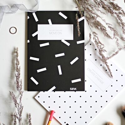 Bullet Journal / Dotted Notebook black and white (2pcs)