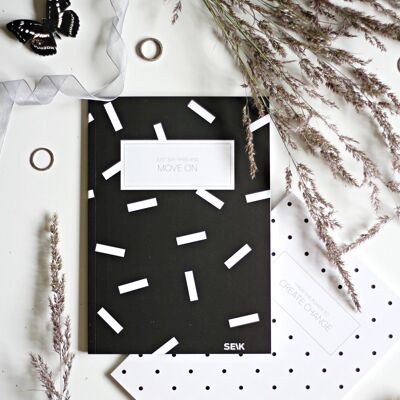 Bullet Journal / Dotted Notebook black and white (2pcs)