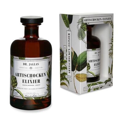 Artischocken-Elixier Likör + Design Geschenkverpackung vegan / 500ml