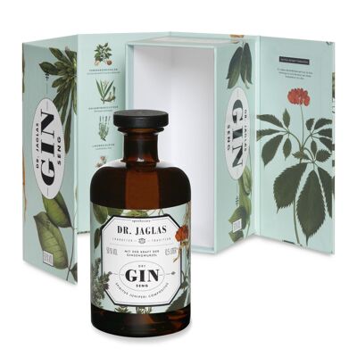 Dry GIN seng Gin + Design Geschenkkarto, zuckerfrei, vegan / 500ml
