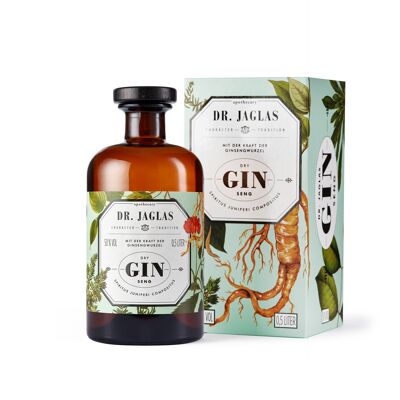 Dry GIN seng Gin + design gift box, sugar-free, vegan / 500ml