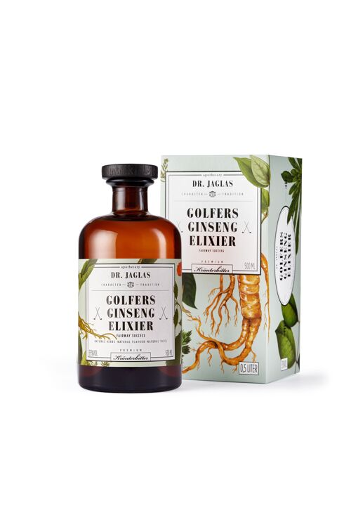 Golfers Ginseng-Elixier, Likör + Design Geschenkkarton, Golf / 500ml