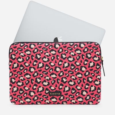 Custodia per laptop taglia 13" - Leopardo rosa