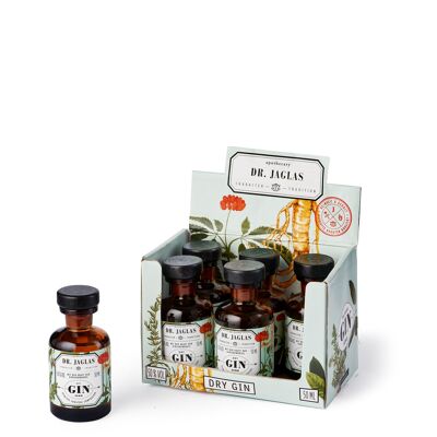 Dry GIN seng gin, set 6x50ml miniatures, sugar-free, vegan