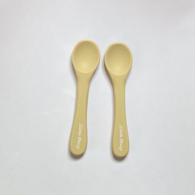 Toddler Silicone Spoon Set - Almond