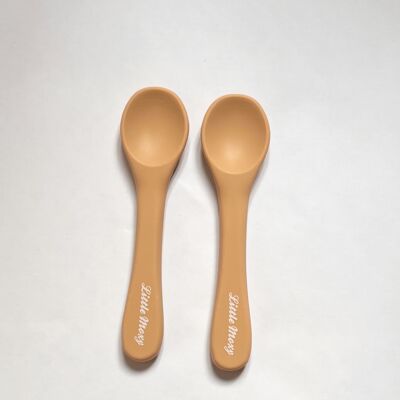 Toddler Silicone Cutlery Set - Apricot