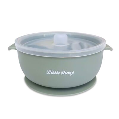 SUCTION BOWL WITH LID - Sage