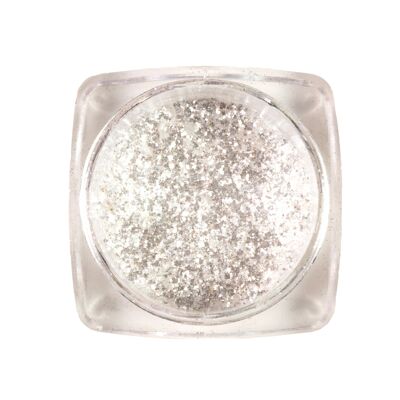 Eco-friendly Loose Glitter Eyeshadow Pigment| < Silver Coast> >