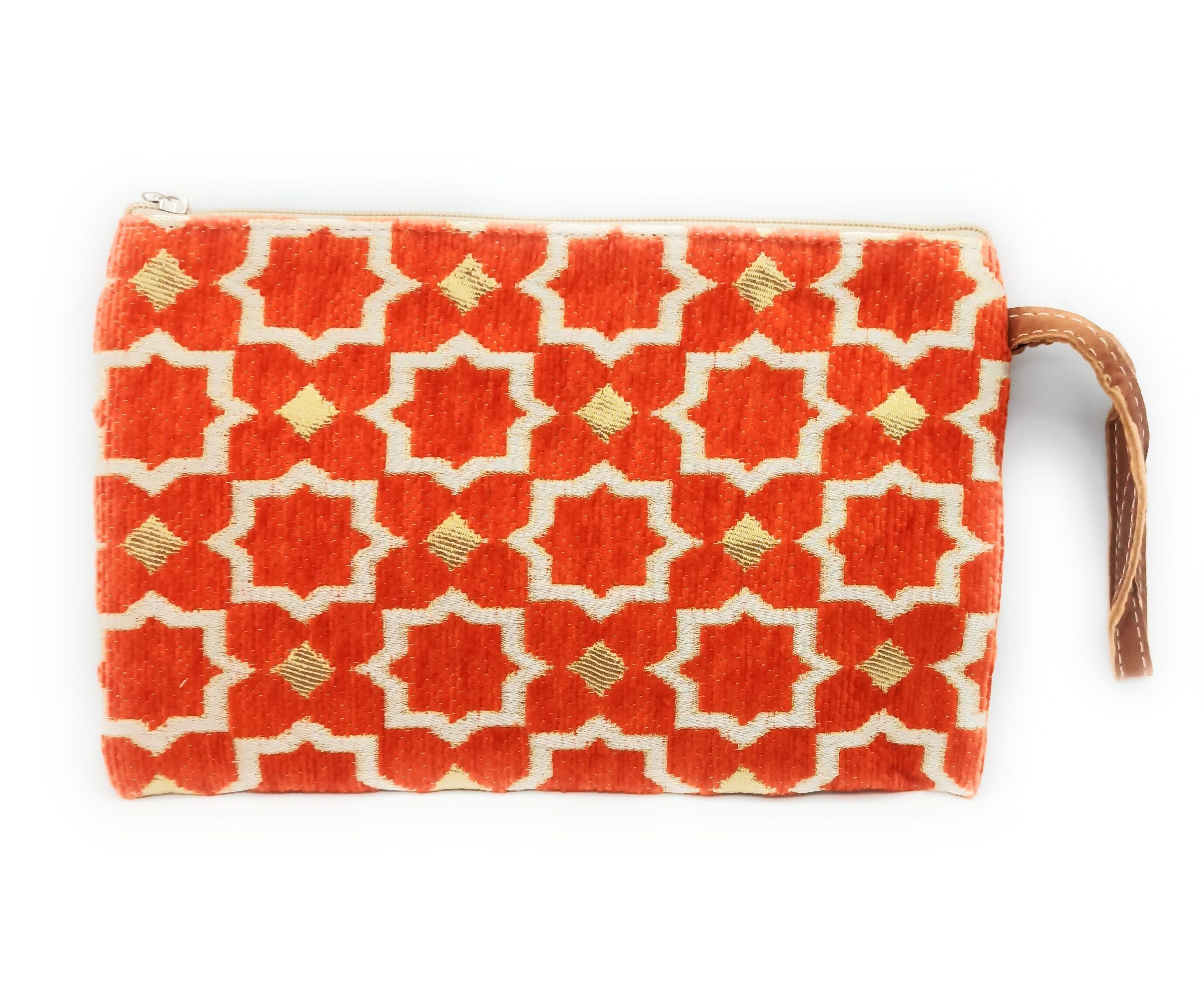 Borsa da toilette con stampa andalusa – Colorata e allegra · Arancione