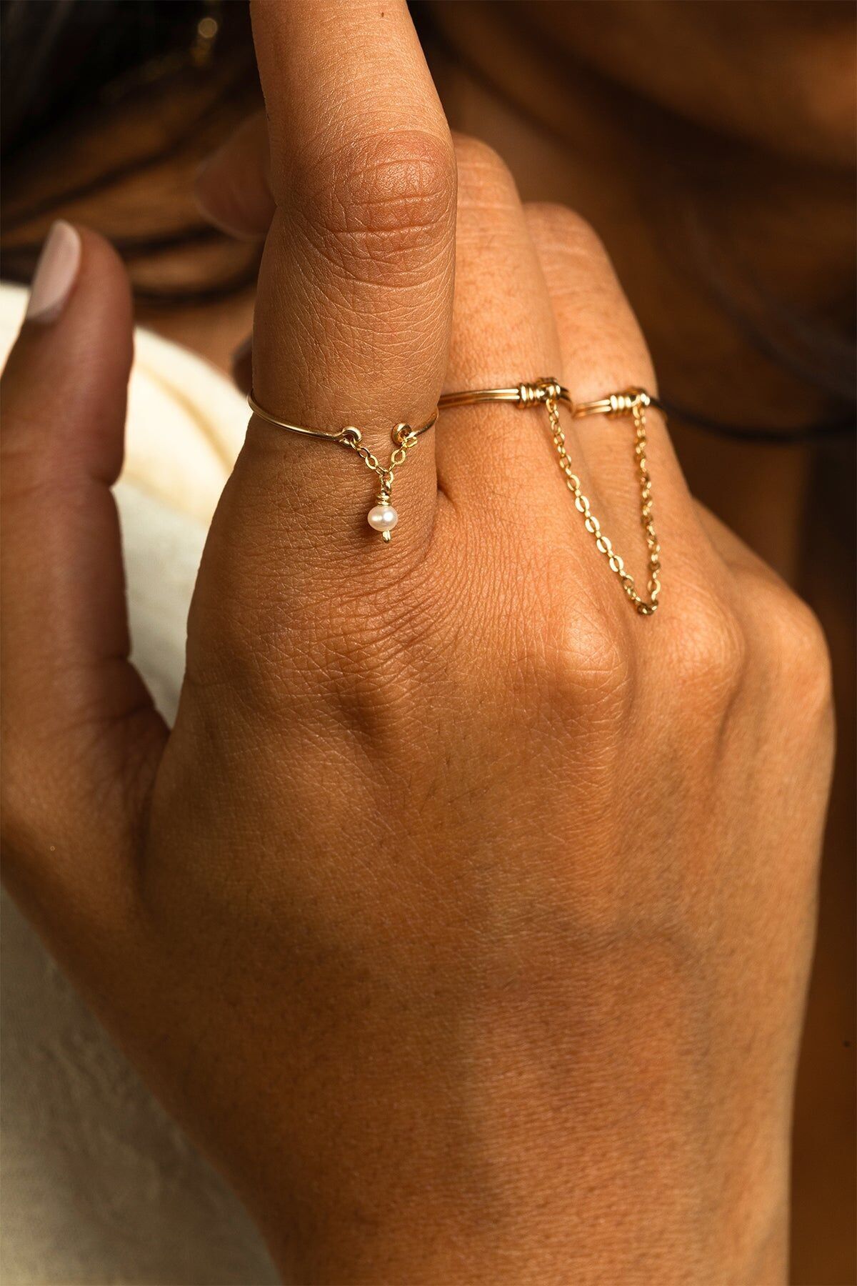 Bague Astrée - Or perle de culture