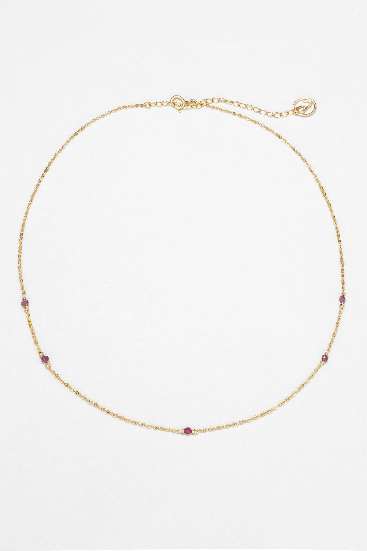 Collar-Pulsera Satélite - Rubí