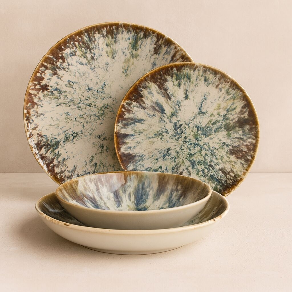 MAKA 48-piece porcelain dinner service