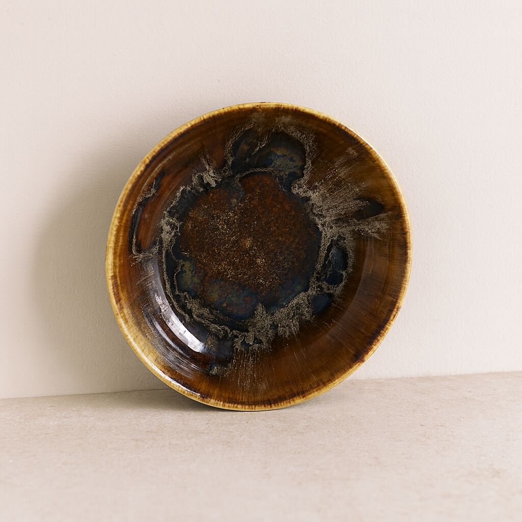 16cm brown porcelain bowl VOLCANO