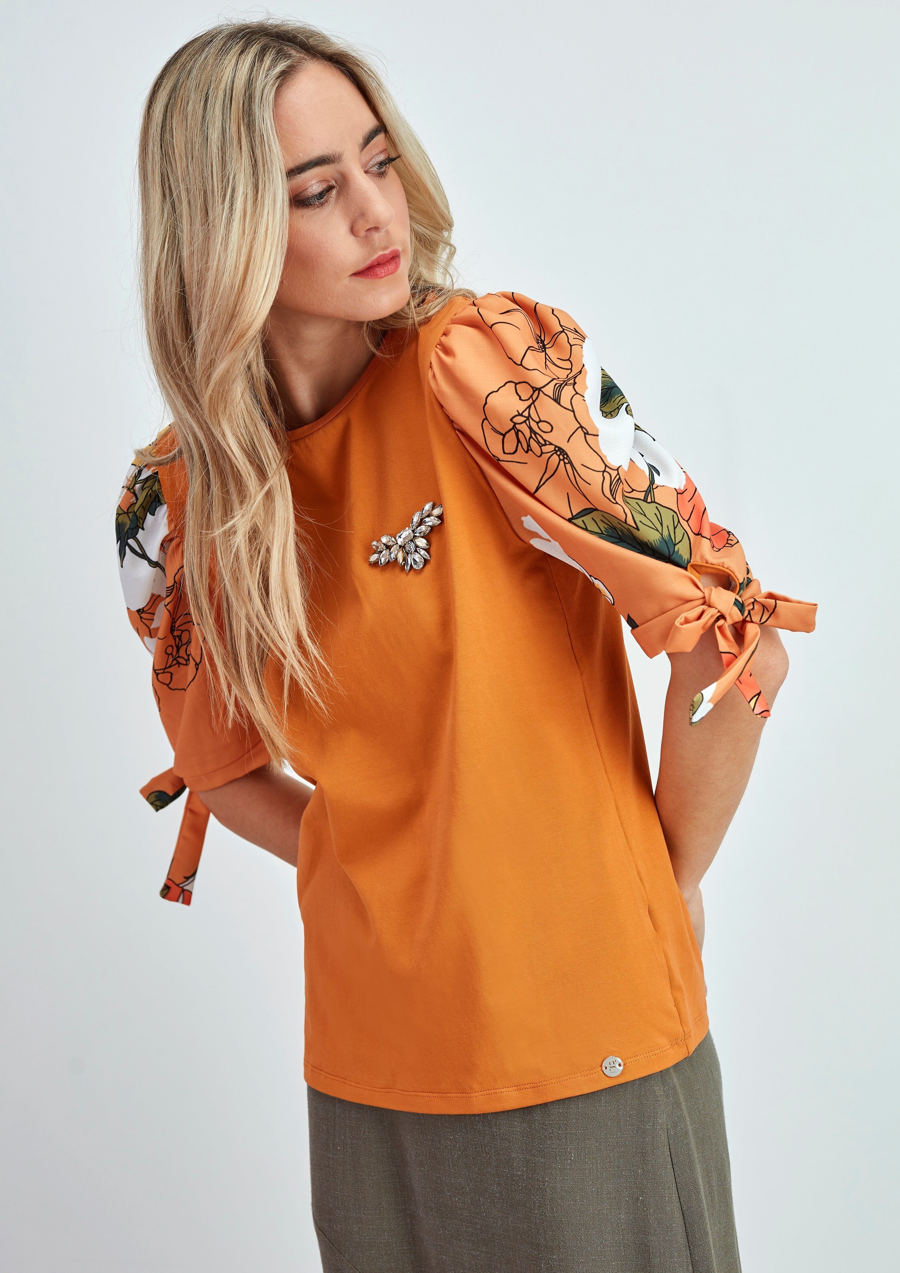 T-Shirt Mangas Estampado