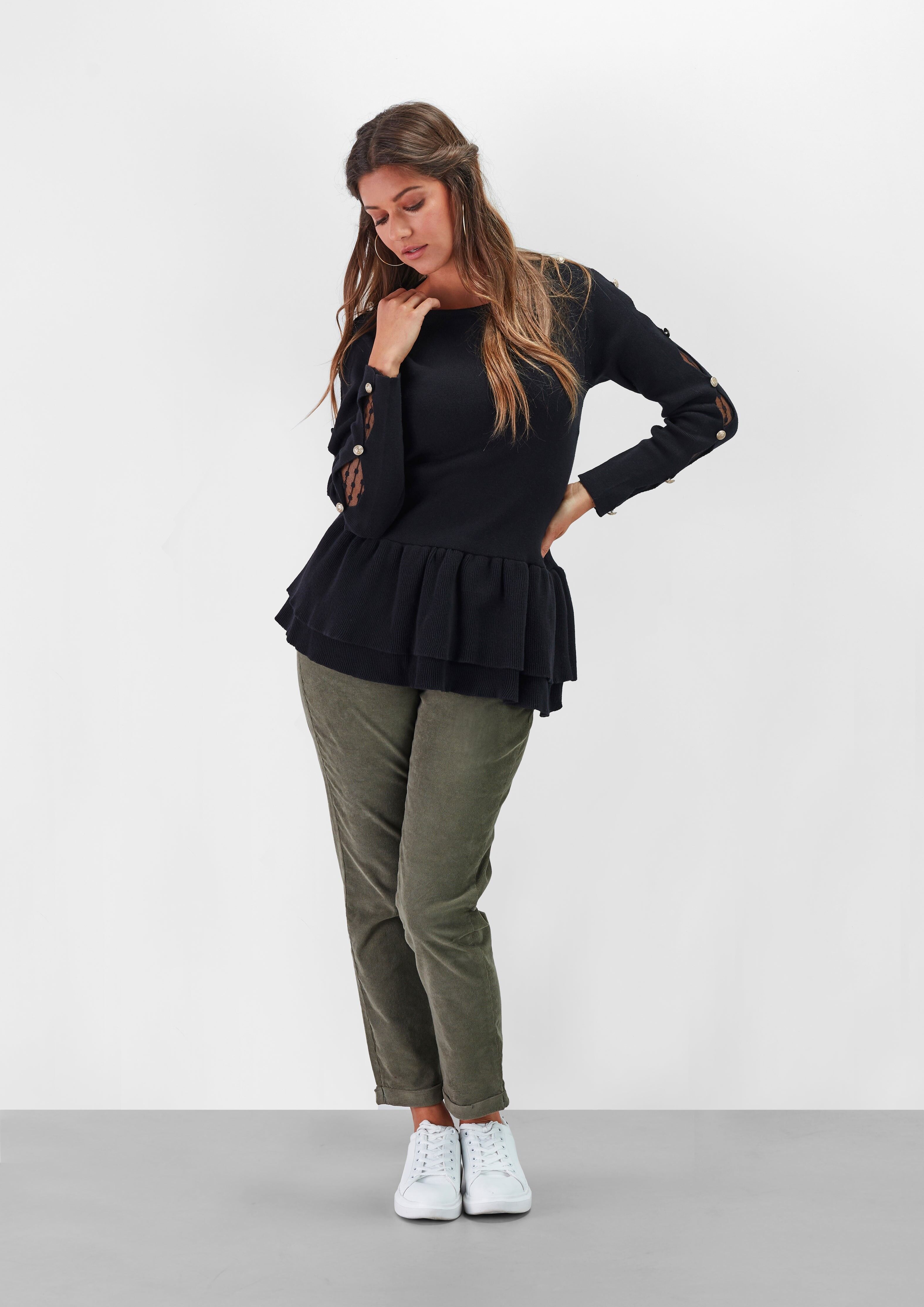 Camisola Renda e Botões