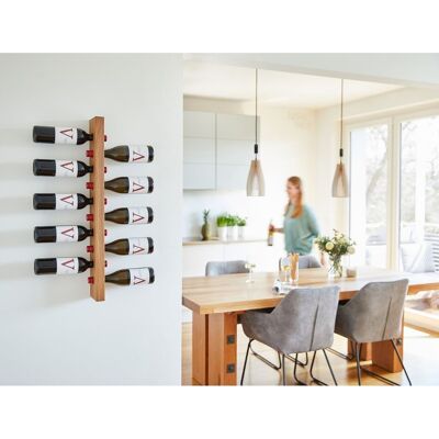 Wall-mounted wooden wine rack | Hillside mini oak | Made in Germany