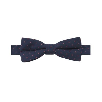ASTRÉOS BOW TIE COTTON WITH MICRO PATTERN CROSS - NAVY BLUE AND RED