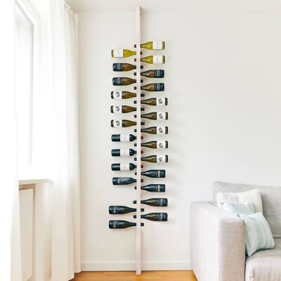 Wall-mounted wooden wine rack | White hillside 22plus4