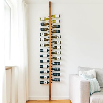 Wall-mounted wooden wine rack | Classic hillside location | Made-in-Germany made to measure