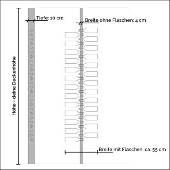 Casier à vin mural en bois | Emplacement classique à flanc de colline 22plus4 | Fabriqué en Allemagne sur mesure 5