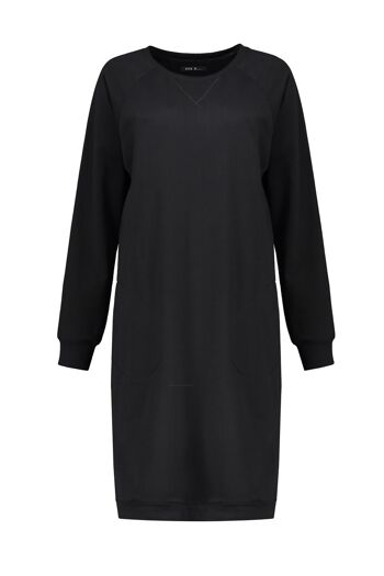 Robe pull Dolly en coton bio noir, paquet de 4 4