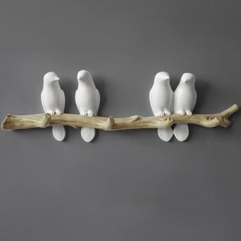 Crochets muraux - Cintre d'oiseaux chanteurs - Ensemble - Décoration d'intérieur - Décorations murales 15
