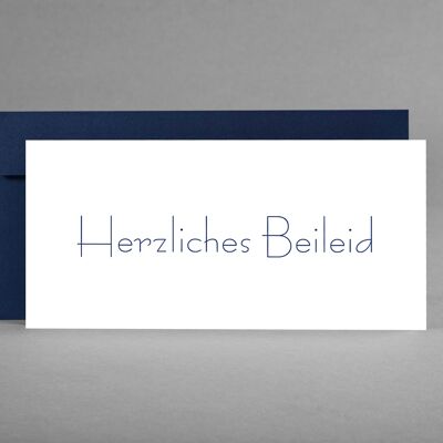 KLASSISCH: Trauerkarte "Herzliches Beileid" weiß inkl. Kuvert