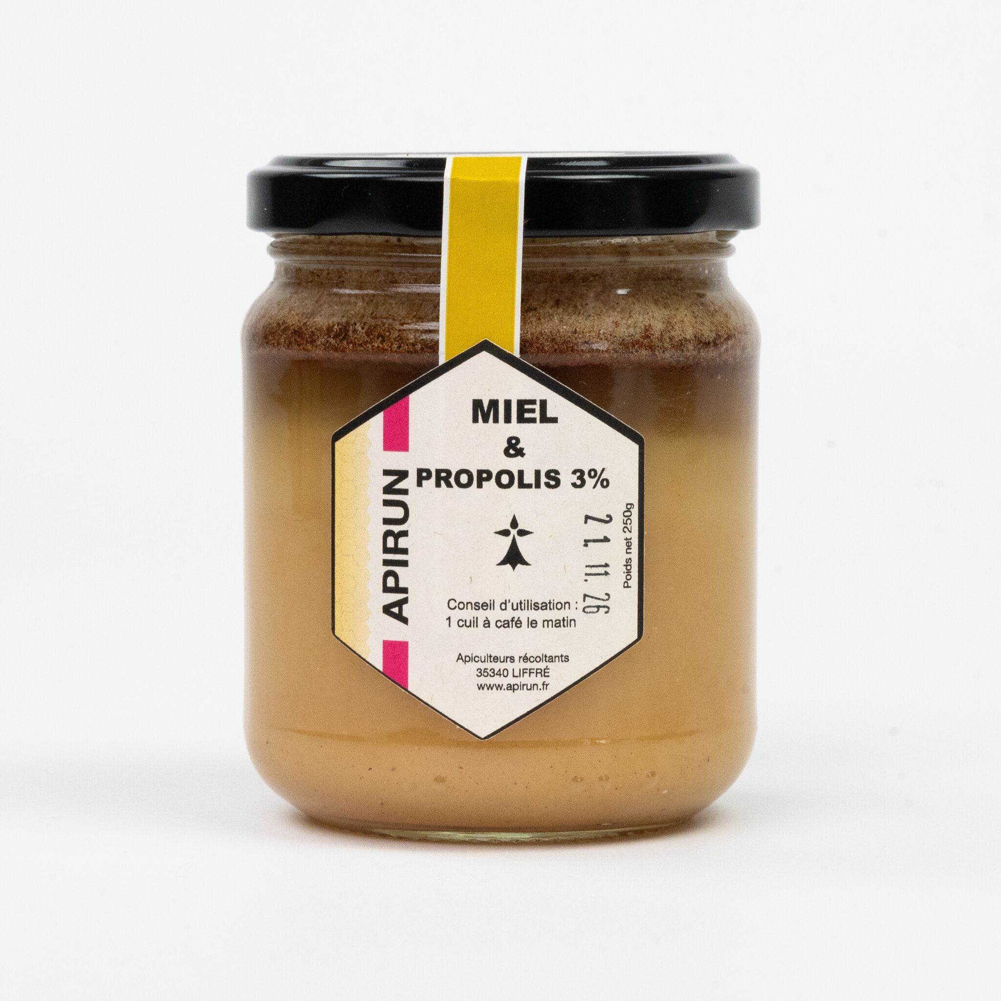 Miel et propolis - lot de 10 pots de 250g
