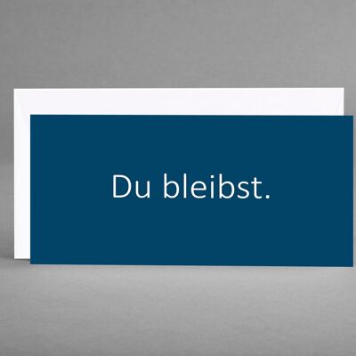 MODERN: Trauerkarte "Du bleibst" nachtblau inkl. Kuvert