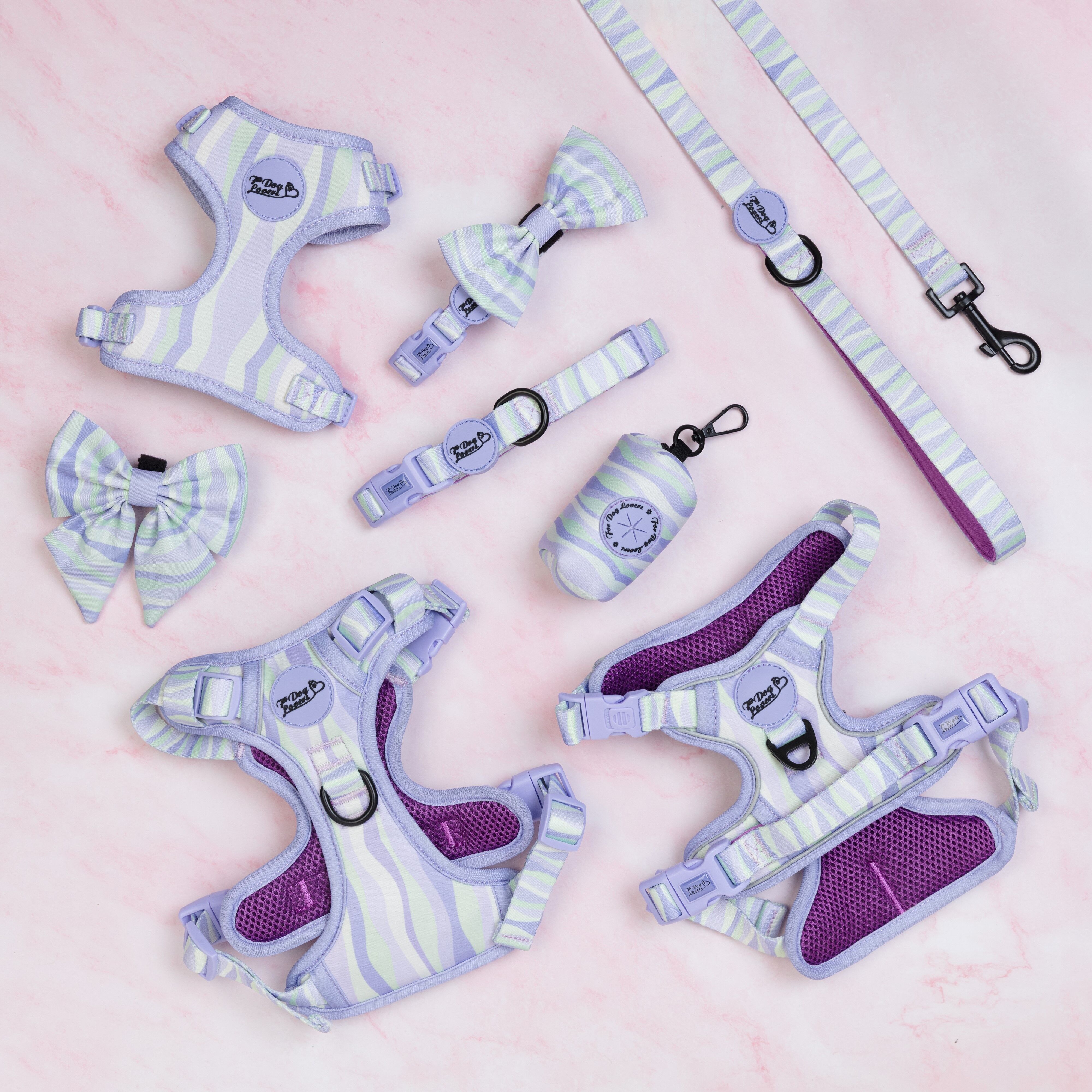 Set da passeggio per cani Lavender Hill da cinque pezzi