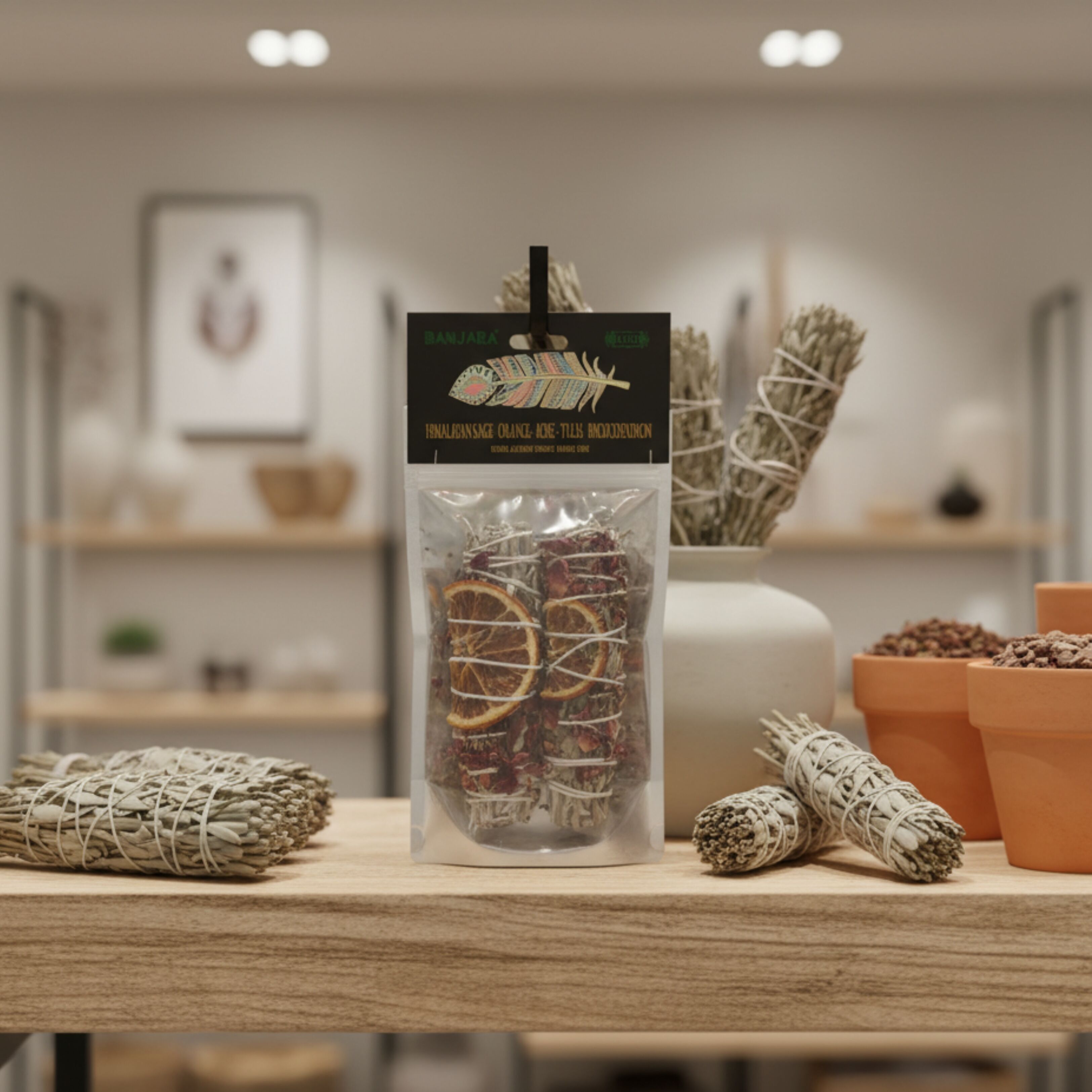 2x Banjara-Salbei-Bündel - Himalaya-Salbei, Orange, Rose, Tulsi, Rhododendron