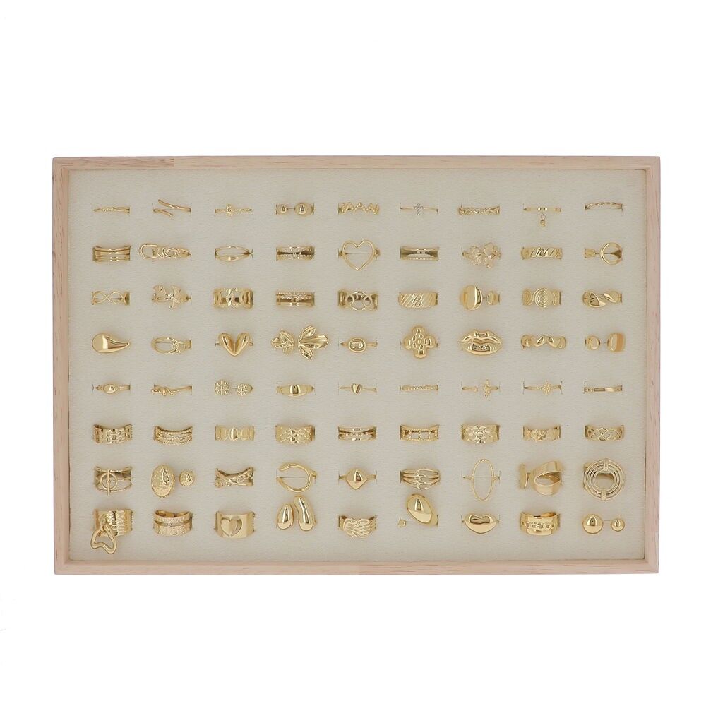 Kit di 72 anelli - oro - espositore incluso