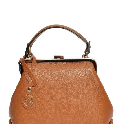 AW25 RM 1825_COGNAC SCURO_Borsa con manico