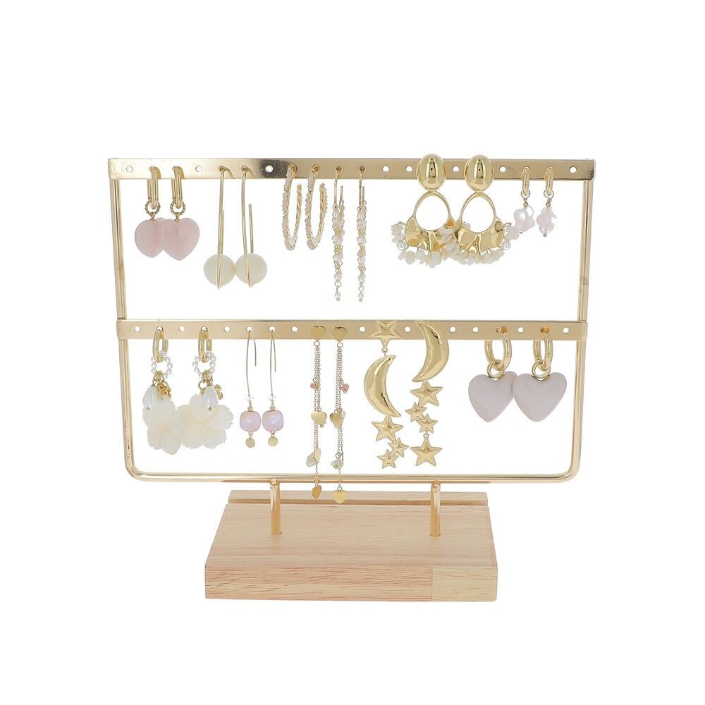 Kit di 22 (11+11) orecchini - oro rosa - espositore incluso