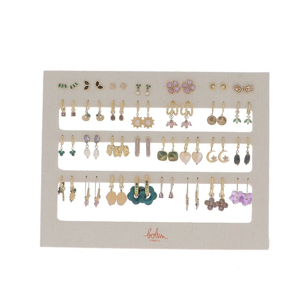 Kit di 30 orecchini - oro viola - espositore gratuito
