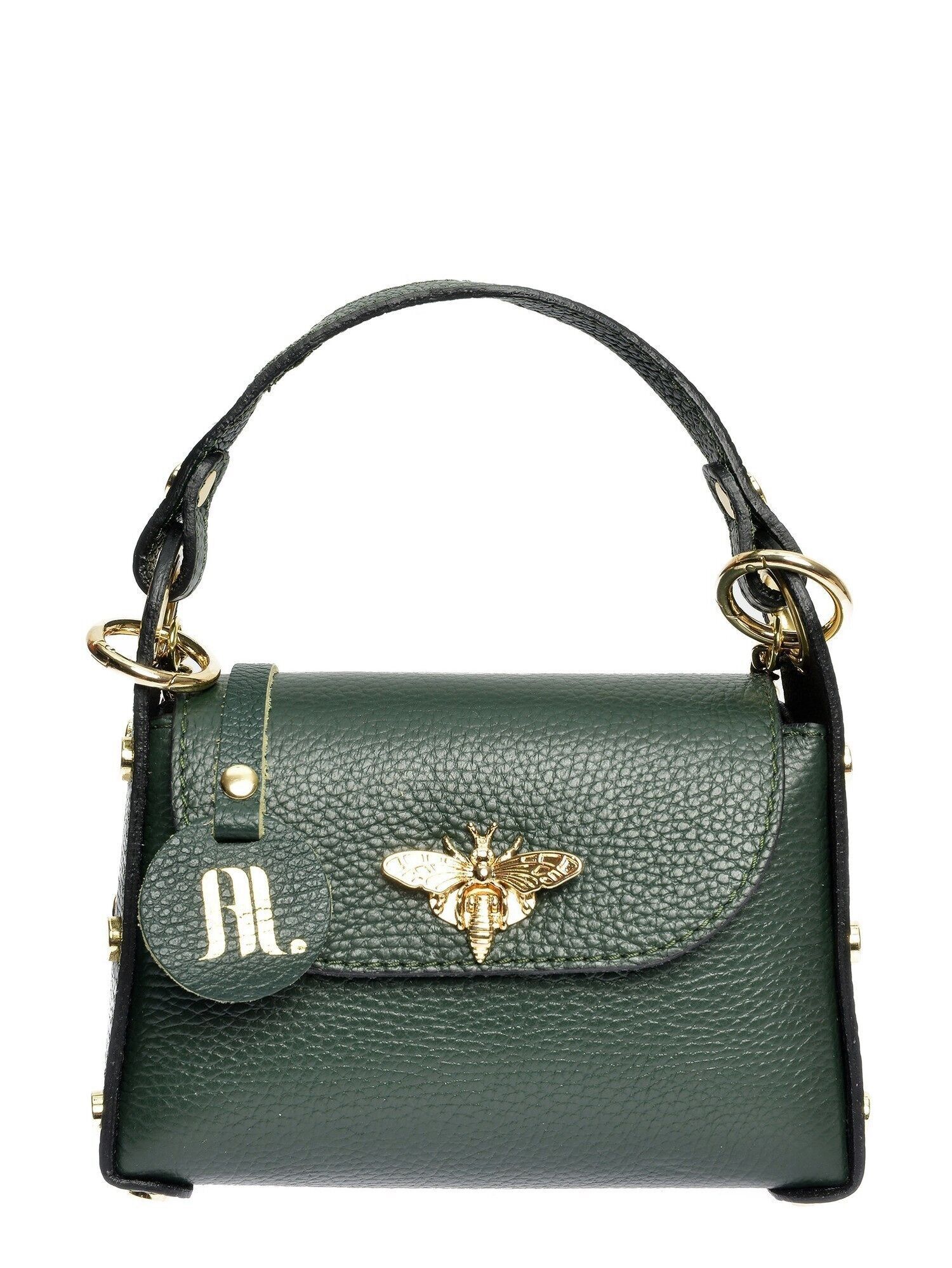 AW25 AL 1816_VERDE SCURO_Tasche mit Tragegriff oben