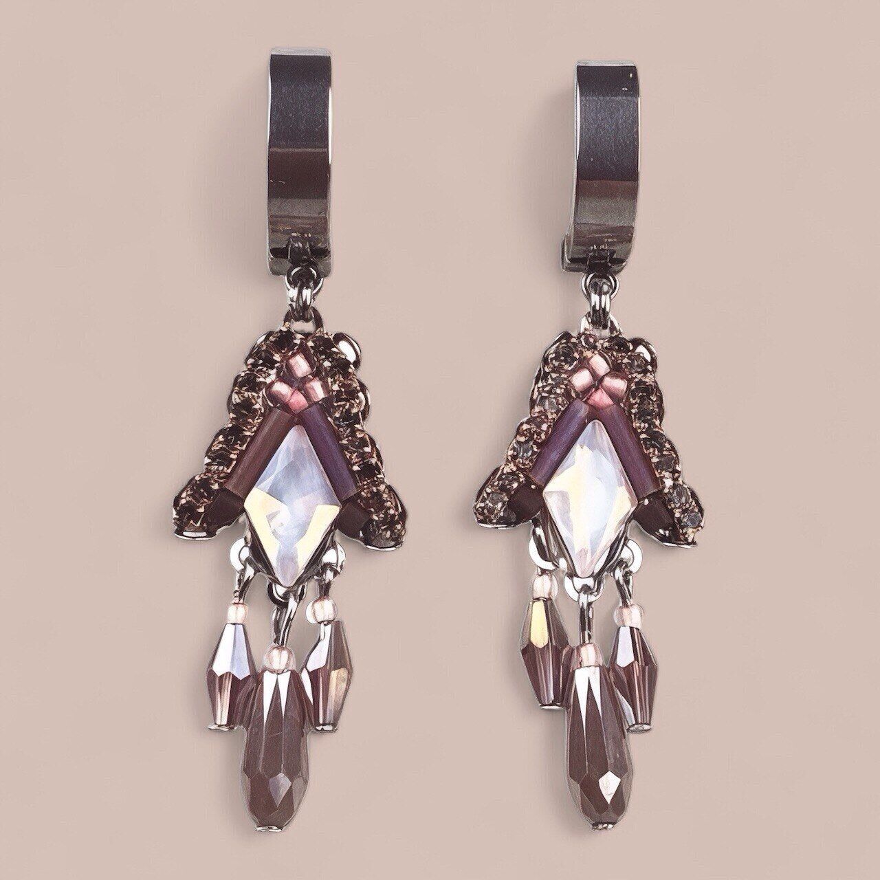 Orecchini in cristallo Tulipan Roze