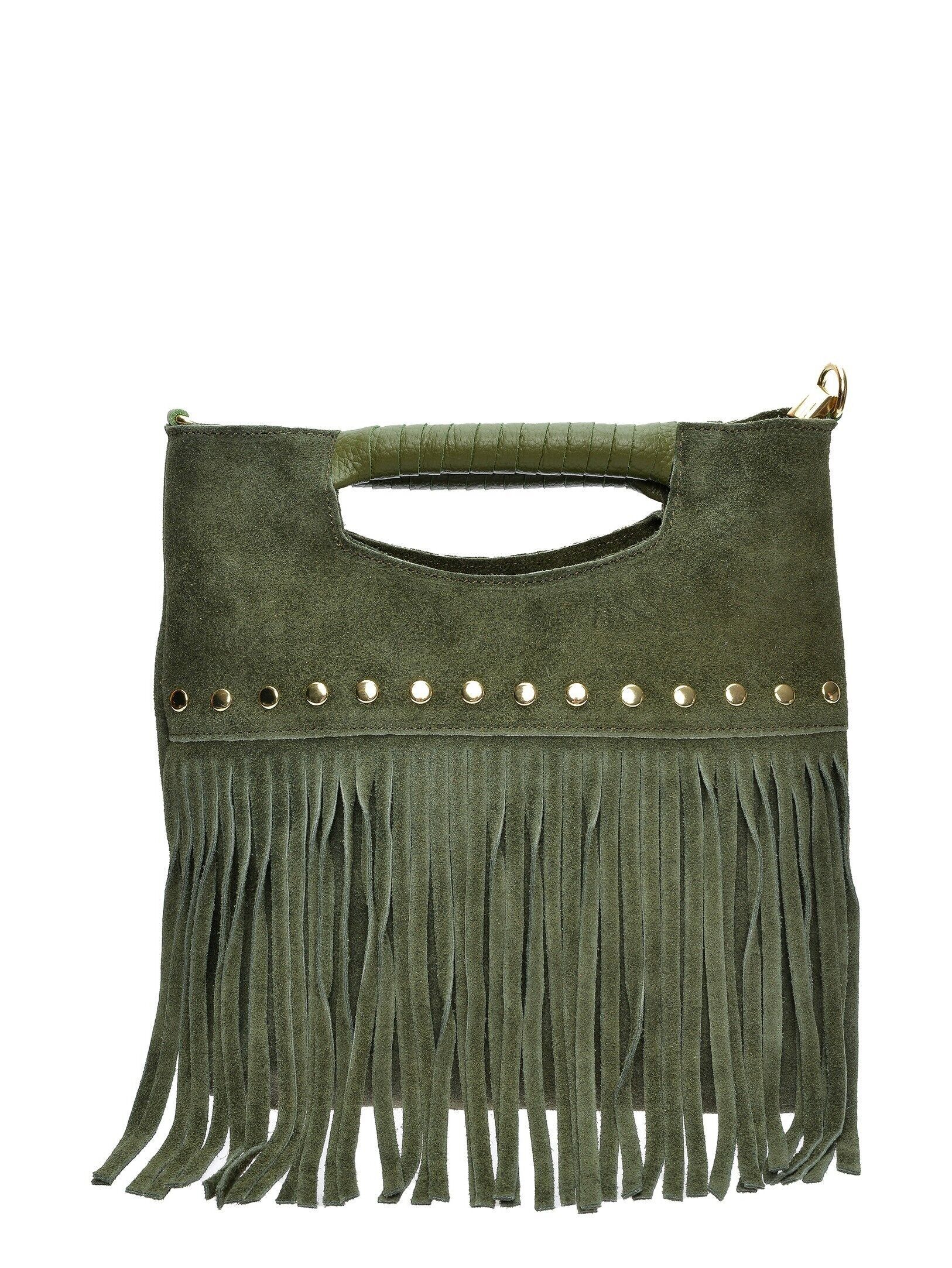 AW25 LV 8189T_VERDE MILITARE_Borsa a mano