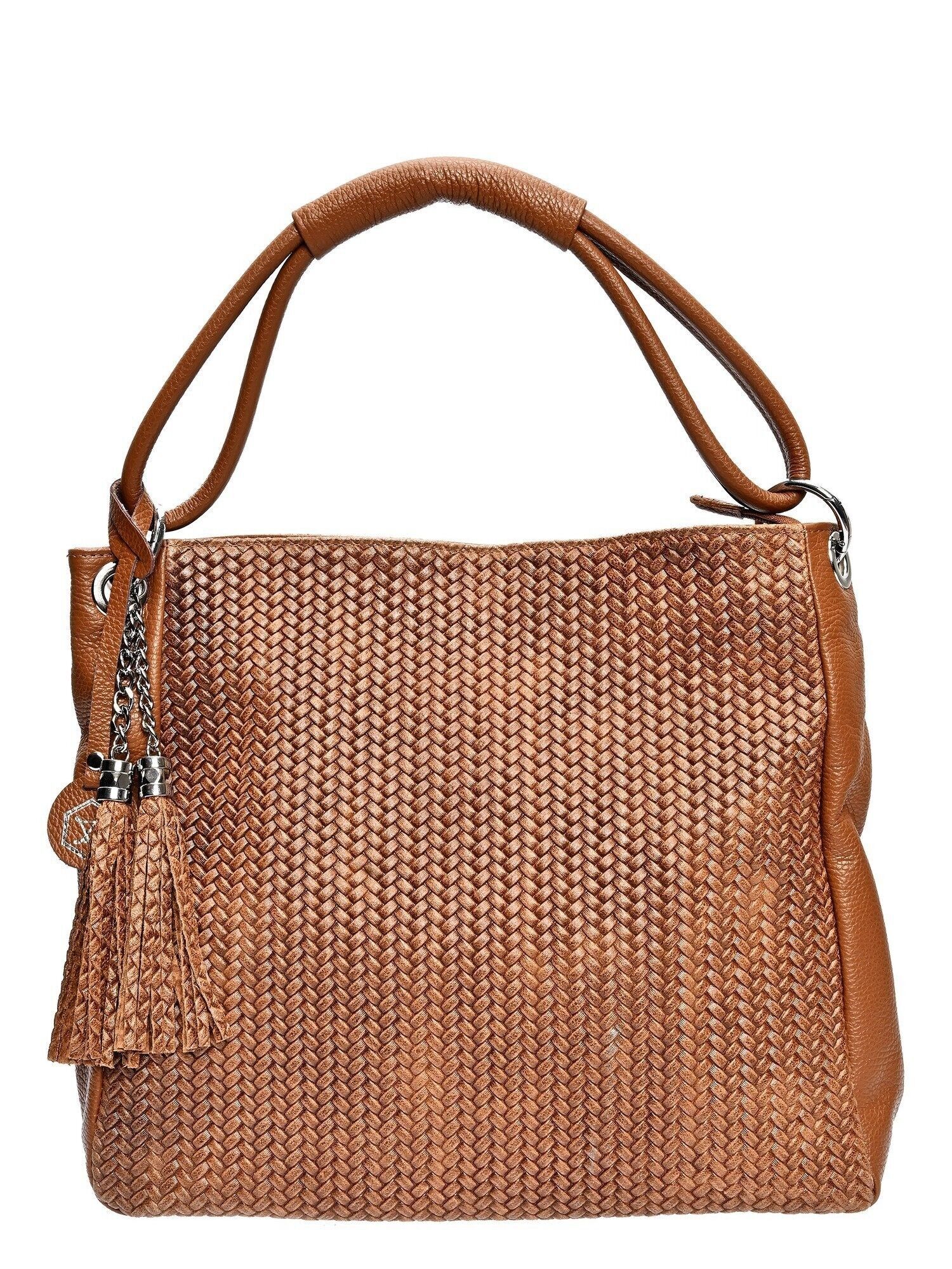 AW25 LV 8115_COGNAC_Borsa con manico superiore