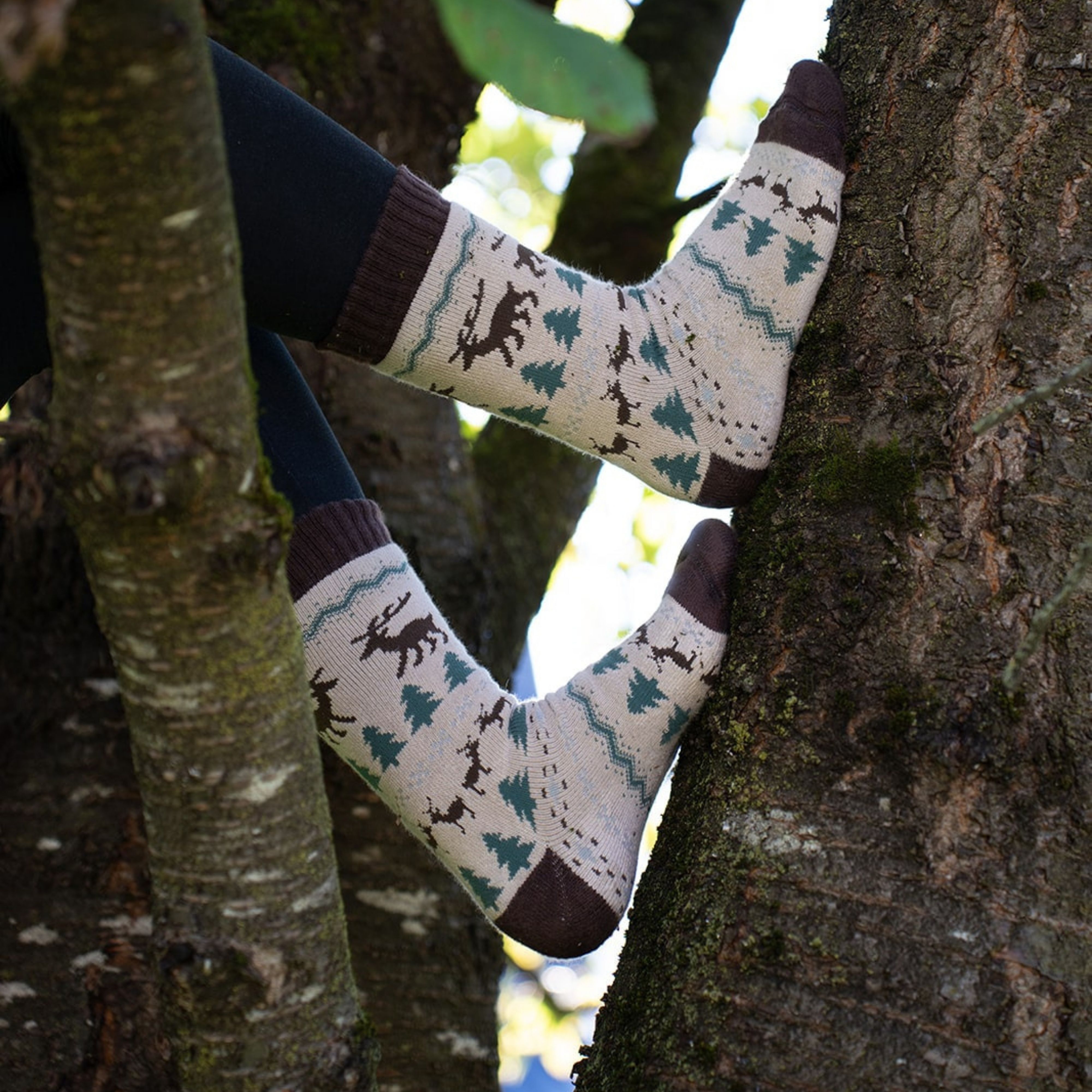Chaussettes Renne | Zapatillas calientes | Chaussettes Naturaleza | Chaussettes Hiver
