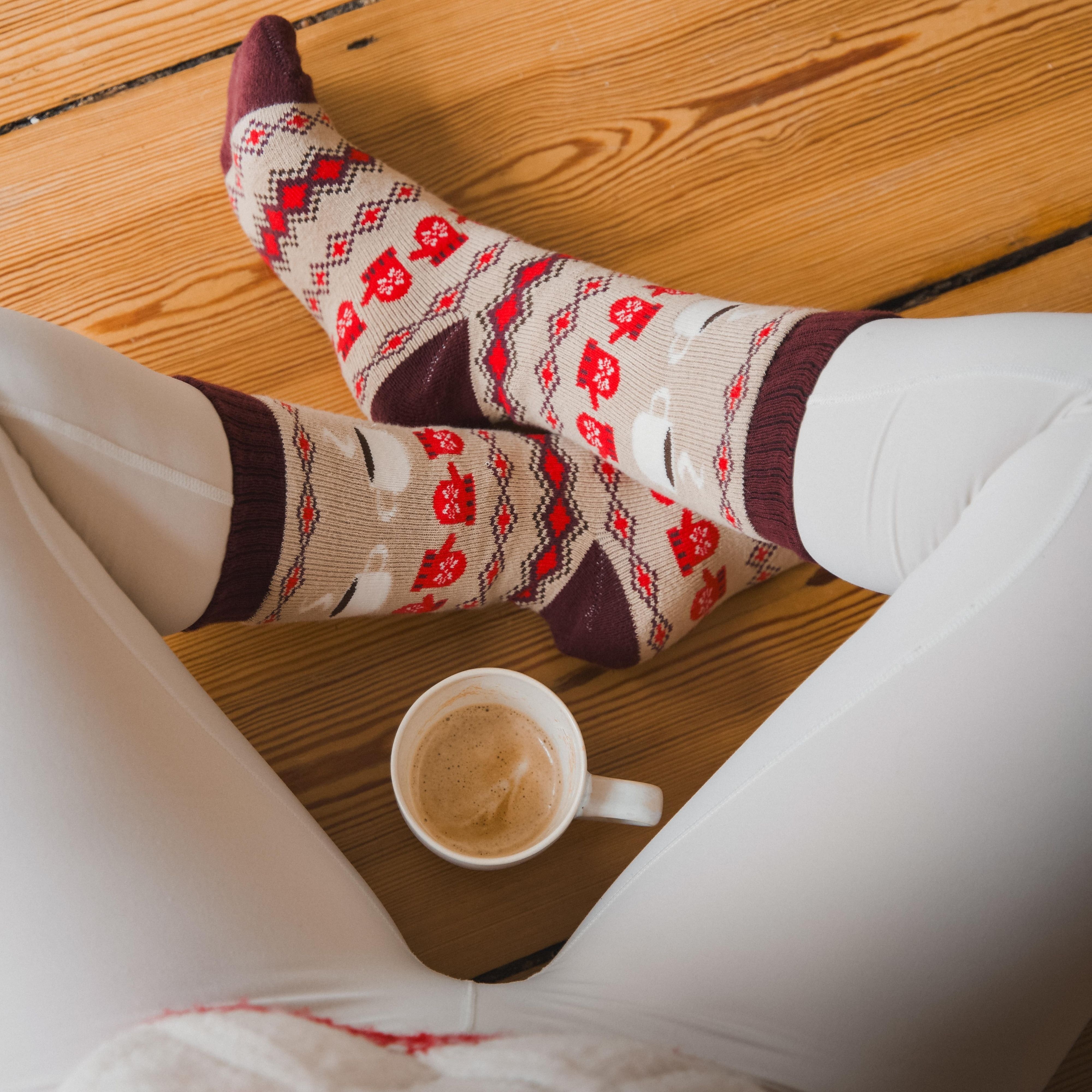 Café Chaussettes | Zapatillas calientes | Chaussettes Naturaleza | Chaussettes Hiver
