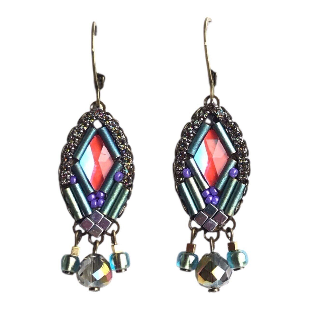 Orecchini in cristallo Nerea (gancio)