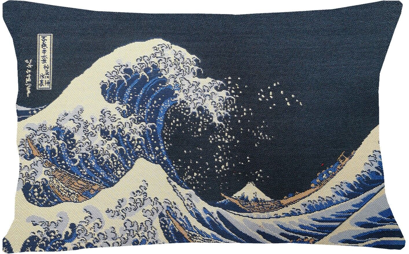 The British Museum Great Wave off Kanagawa - Fodera per cuscino lunga 30 cm*45 cm