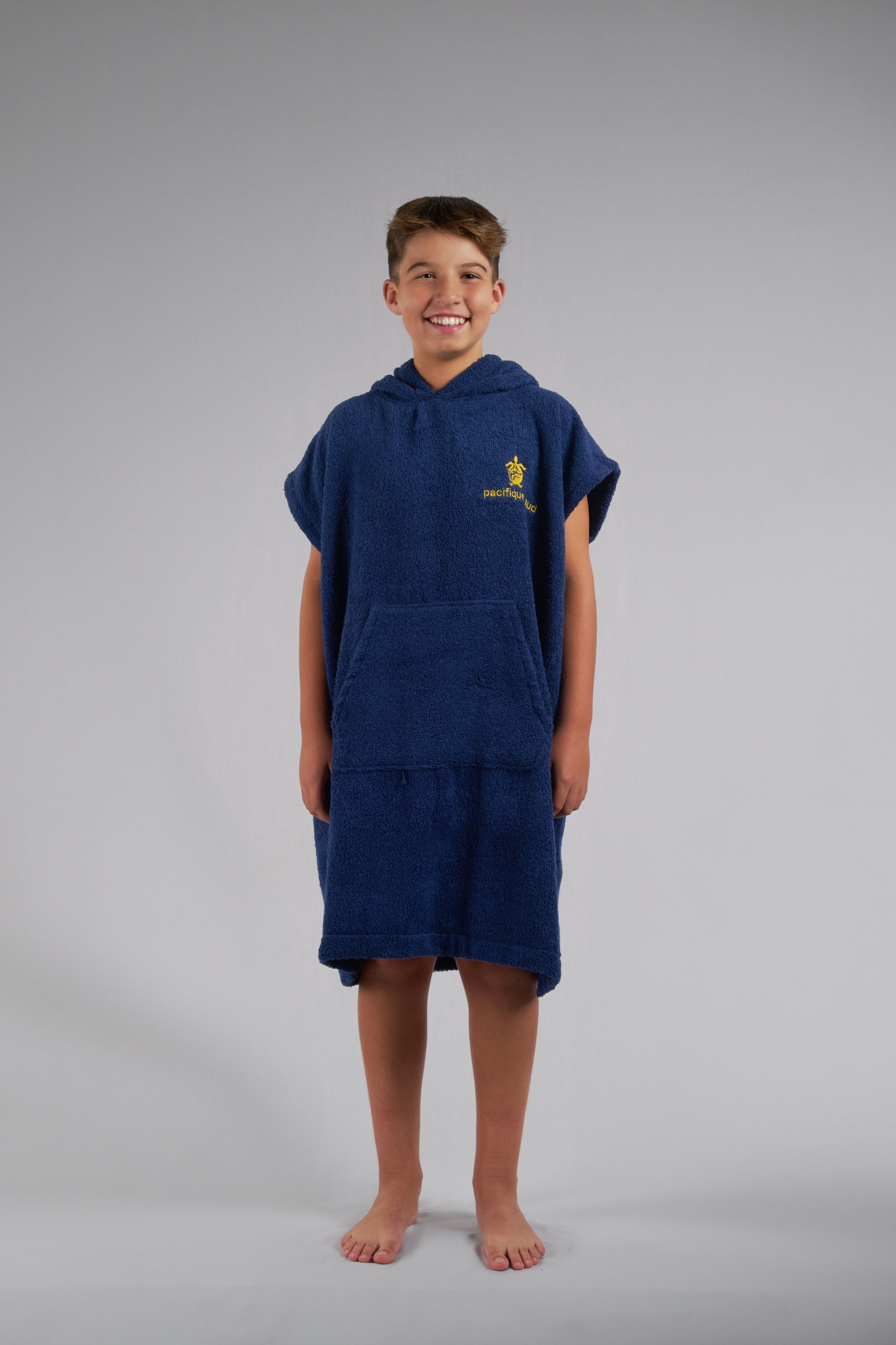 Poncho Surf Kids - Azul - Algodão - Sem Mangas