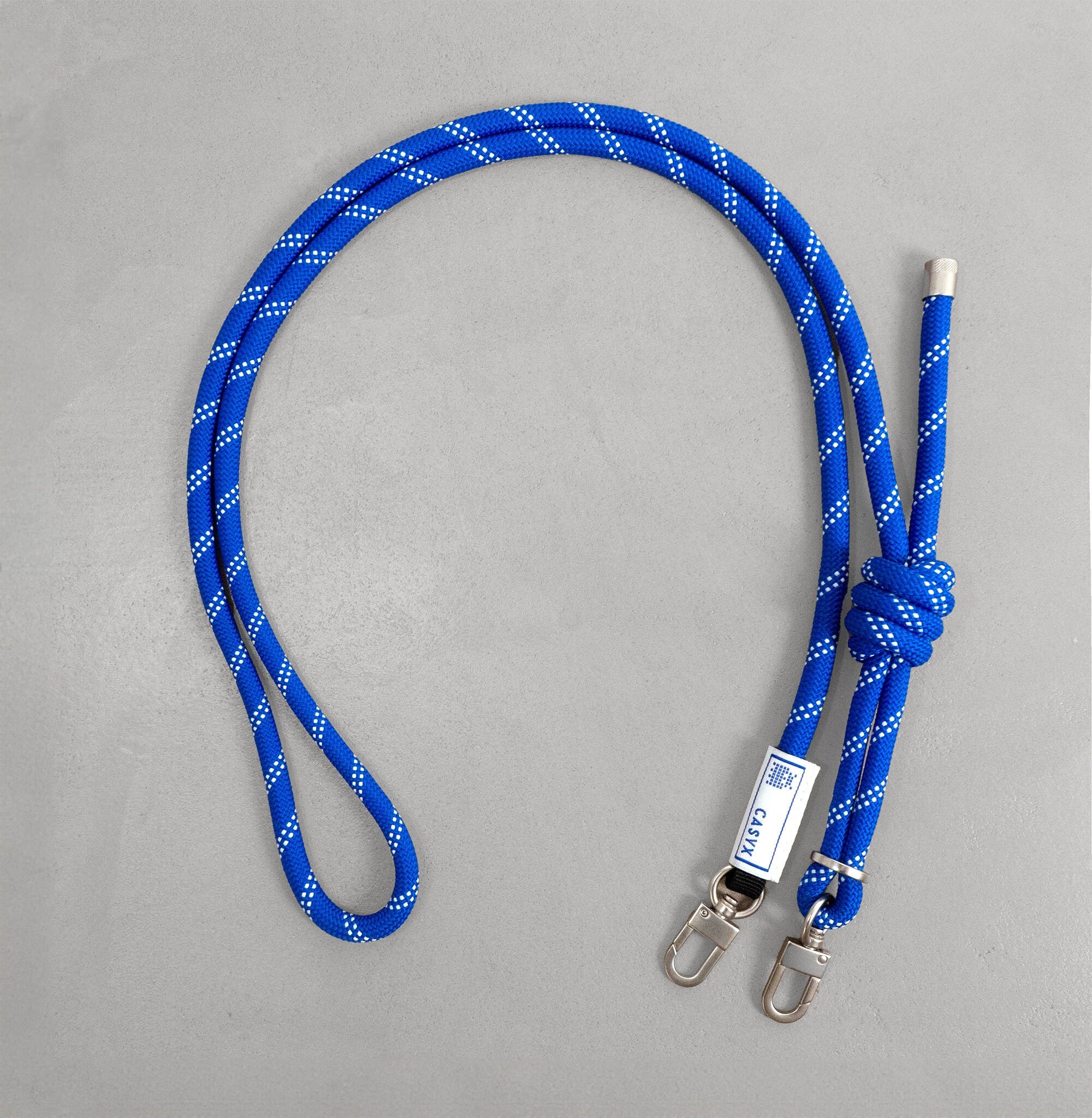 Telefonkabel: Blau mit weißen Streifen