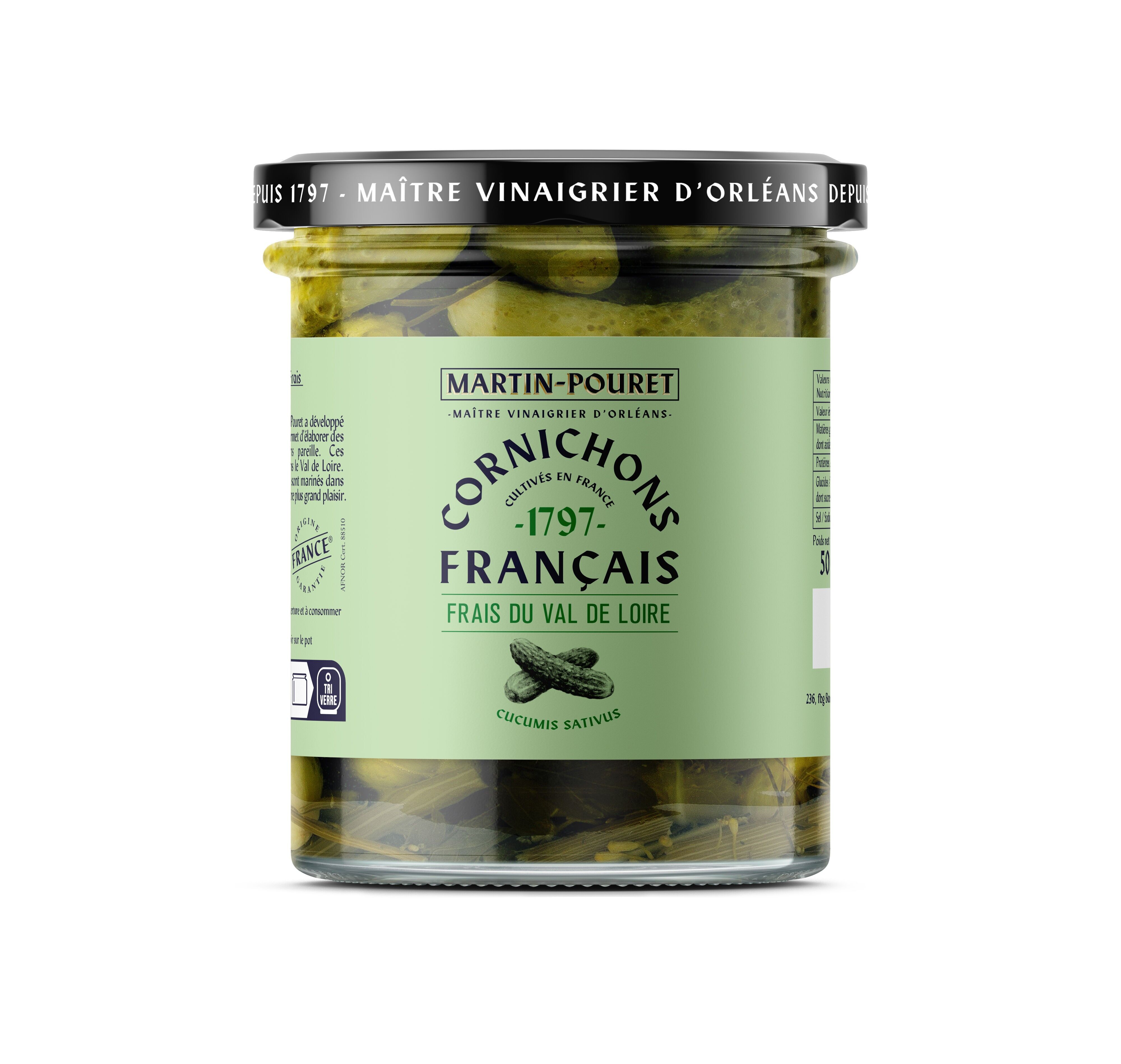 Cetriolini freschi della Valle della Loira con aceto d'Orléans