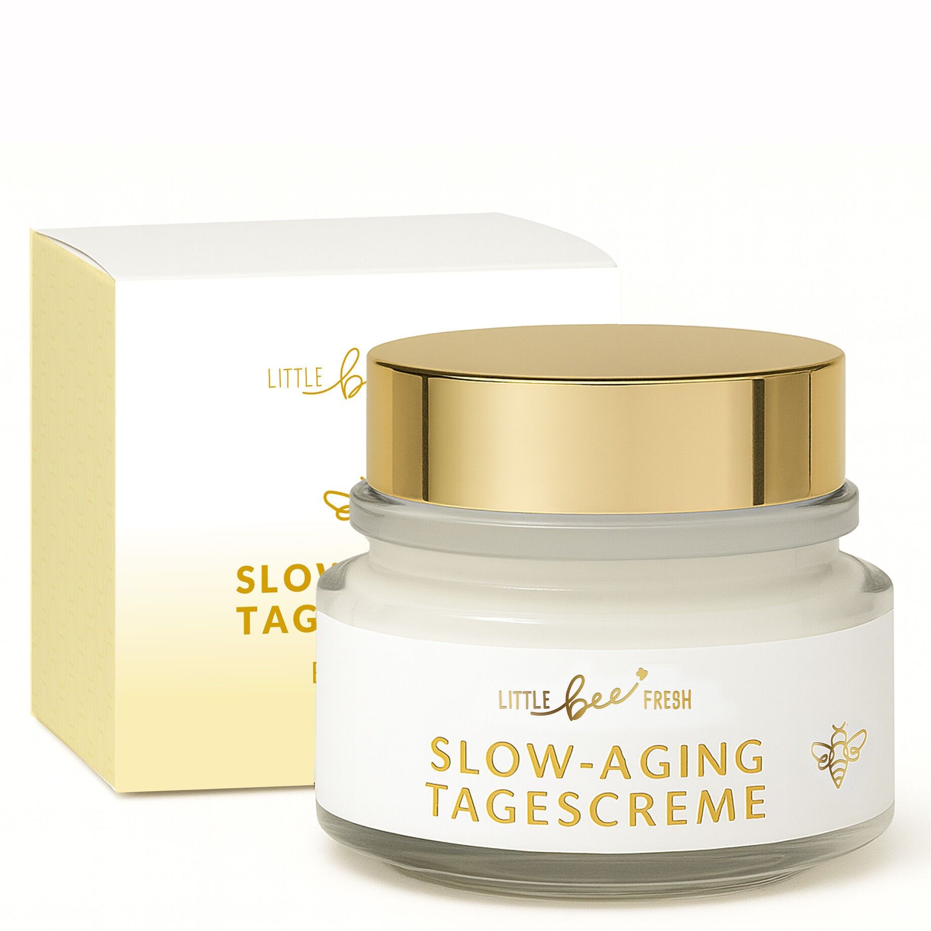 Crème de jour anti-âge lente au venin d'abeille à haute dose, à l'acide hyaluronique et à l'huile d'argan